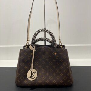 Louis Vuitton Montaigne BB Monogram Hand/Shoulder Bag Braided Handle (JB1212)